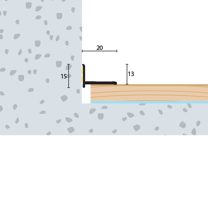 Eurofinal 20x15x0-22 mm | Ukončovací kútový profil samolepiaci